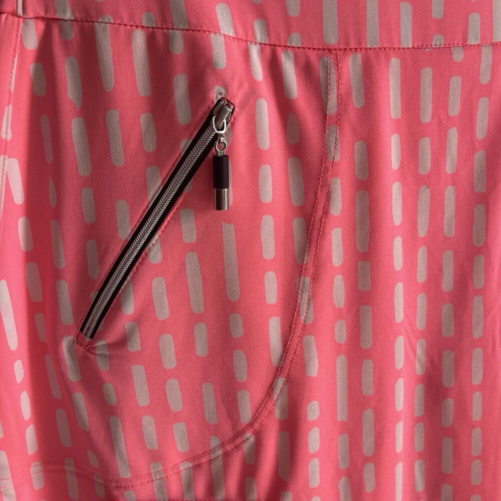 Jamie Sadock Upf 50 Mid Rise Zip Pocket Skort Pink 10 New $110 - Picture 3 of 11
